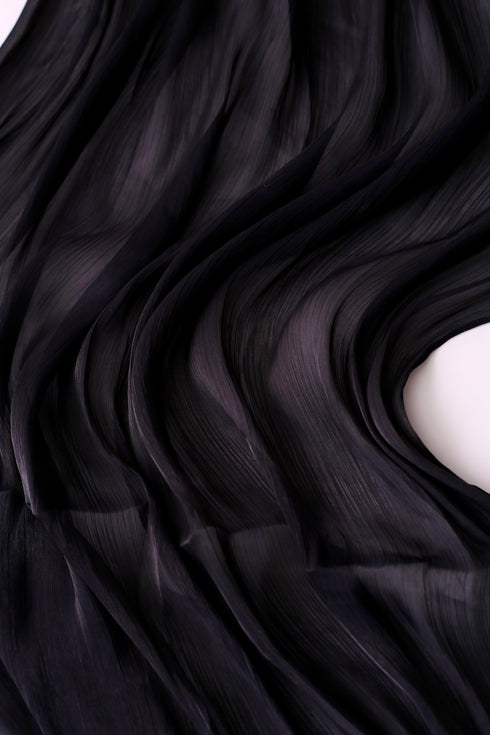 Organza Silk Hijab - Black